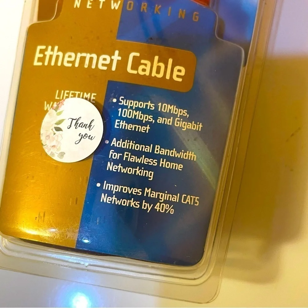 BELKIN Gold Series Cat 6 Ethernet Cable 7 Feet Snagless Patch Cable new in box
